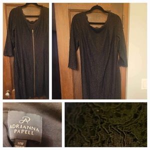Adrianna Papell Black Lacey Dress